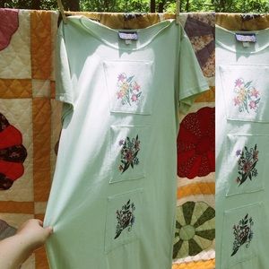 Vintage Pastel Green Maxi Dress 👗